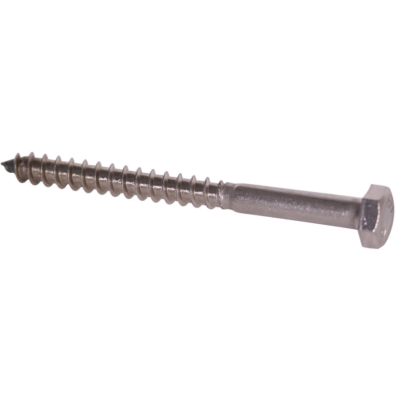 Stainless Steel Coach Screw M6 x 70