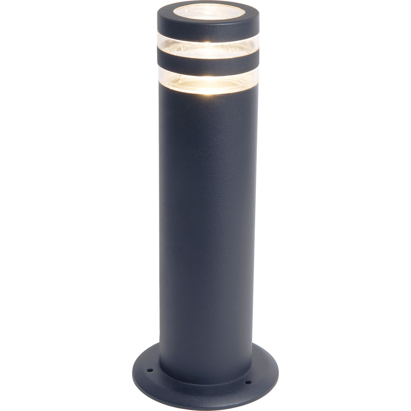 Lutec Focus GU10 IP44 Bollard Light Dark Grey