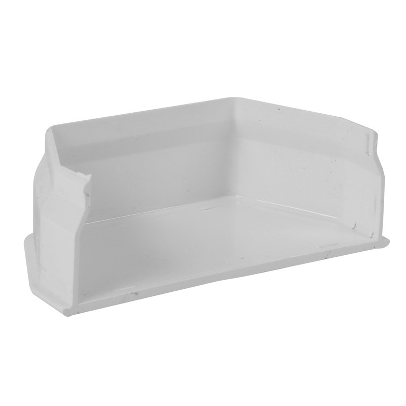 114mm Square Line Stop End Internal White