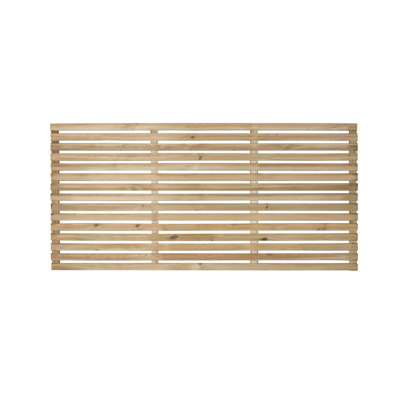 Forest Garden Pressure treated Square Board Fence Panel 6' x 3'