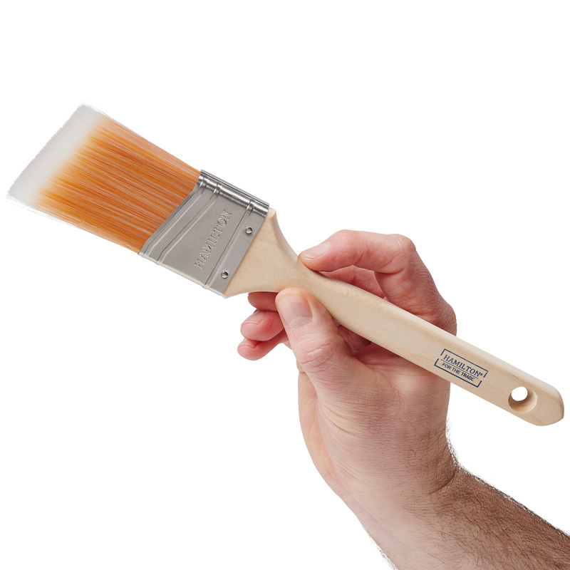 Hamilton For The Trade Synthetic Long Handled Angled Paintbrush 2"
