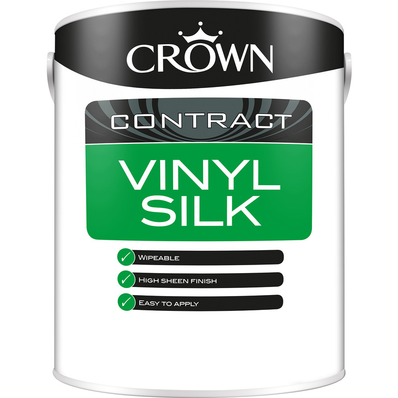 Crown Contract Vinyl Silk Emulsion Paint 5L Magnolia