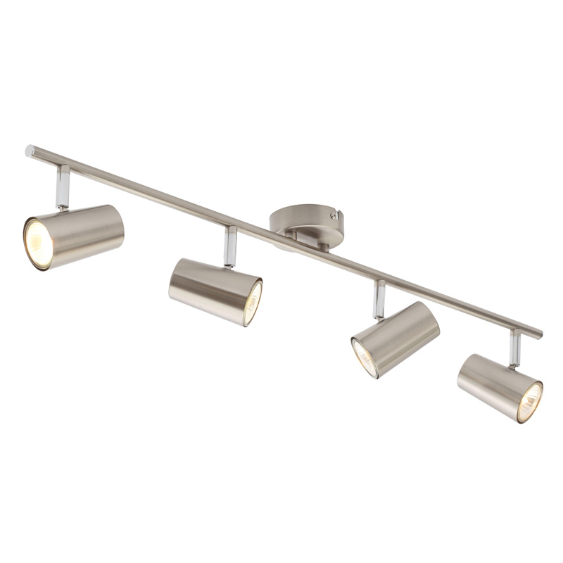 Harvey 4 Light Bar Spotlight Satin Nickel