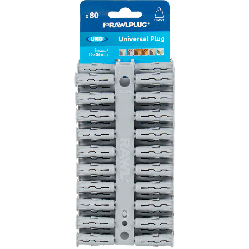 Rawlplug UNO Universal Contract Wall Plug Grey 10mm