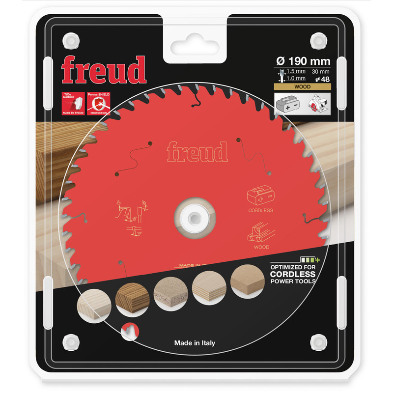 Freud Cordless Circular Saw Blade 190 x 30 x T48