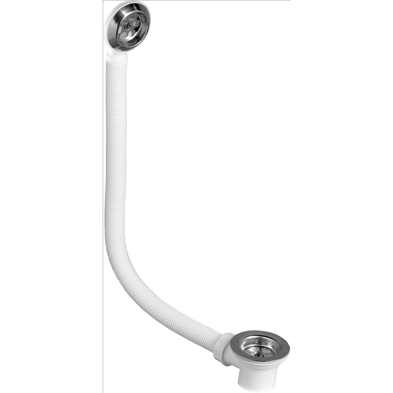 Chained Bath Waste with Overflow 1 1/2"