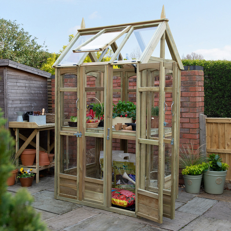 Forest Garden Victorian Walkaround Greenhouse With Auto Vent 228cm (h) x 96cm (w) x 126cm (d)