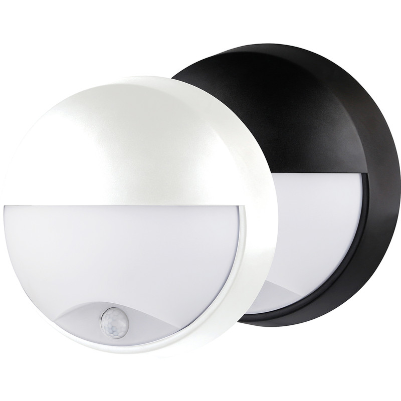 Luceco Eco LED Round Bulkhead Eyelid IP54 10W 400lm PIR