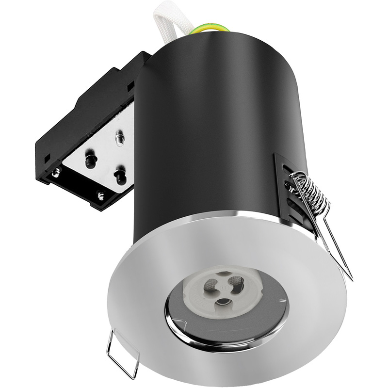 Fire Rated Cast IP65 GU10 Downlight Chrome