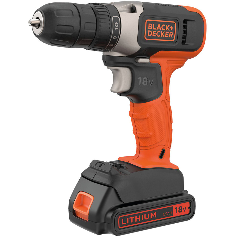 Black & Decker 18V Drill Driver 1 x 1.5Ah