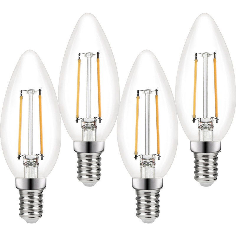 Wessex LED Filament Candle Bulb Lamp 1.8W SES 250lm