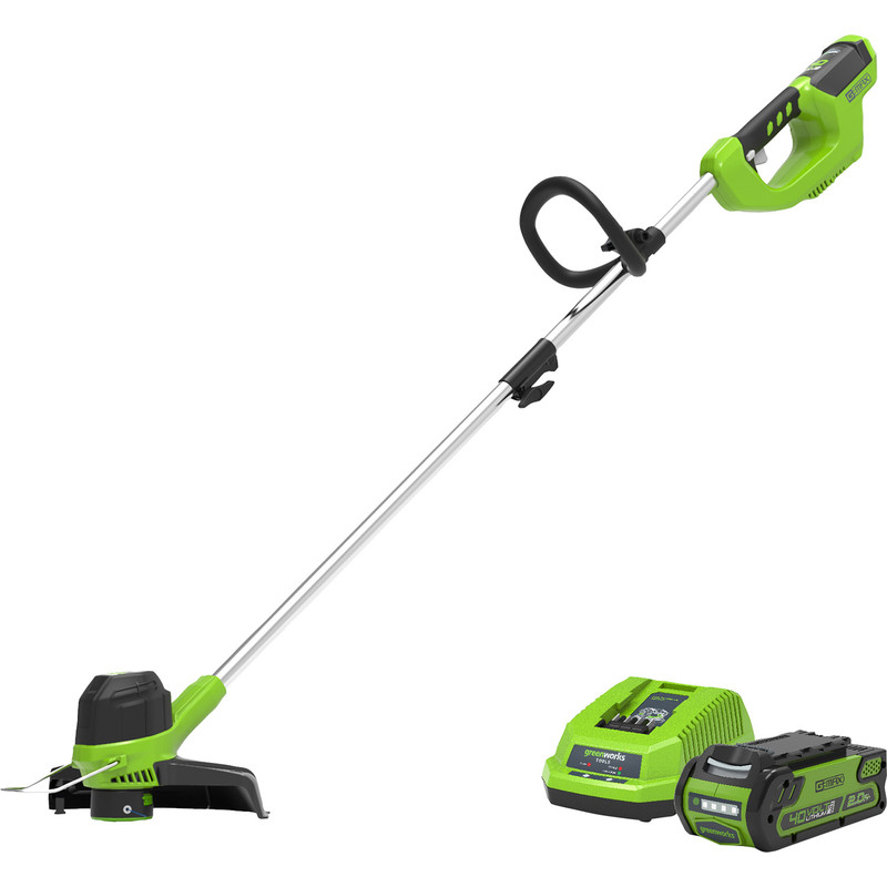 Greenworks 40V 30cm (12") Front Mount Cordless Line Trimmer 1 x 2.0Ah