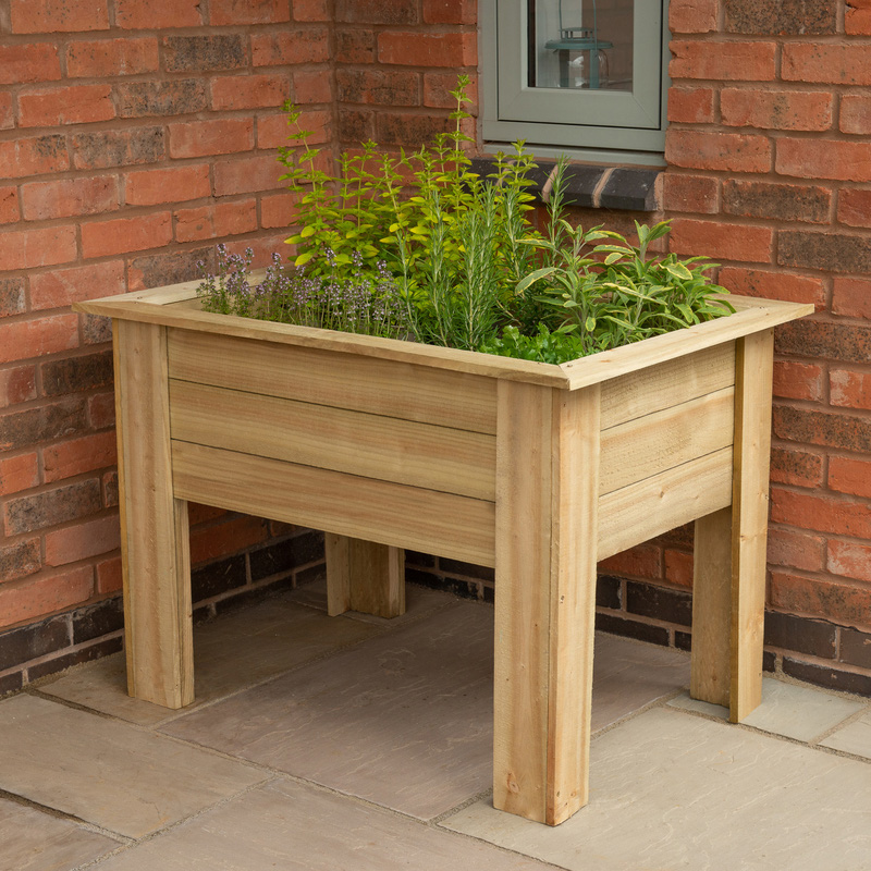 Forest Garden Large Kitchen Garden Planter 70 x 100 x 70cm