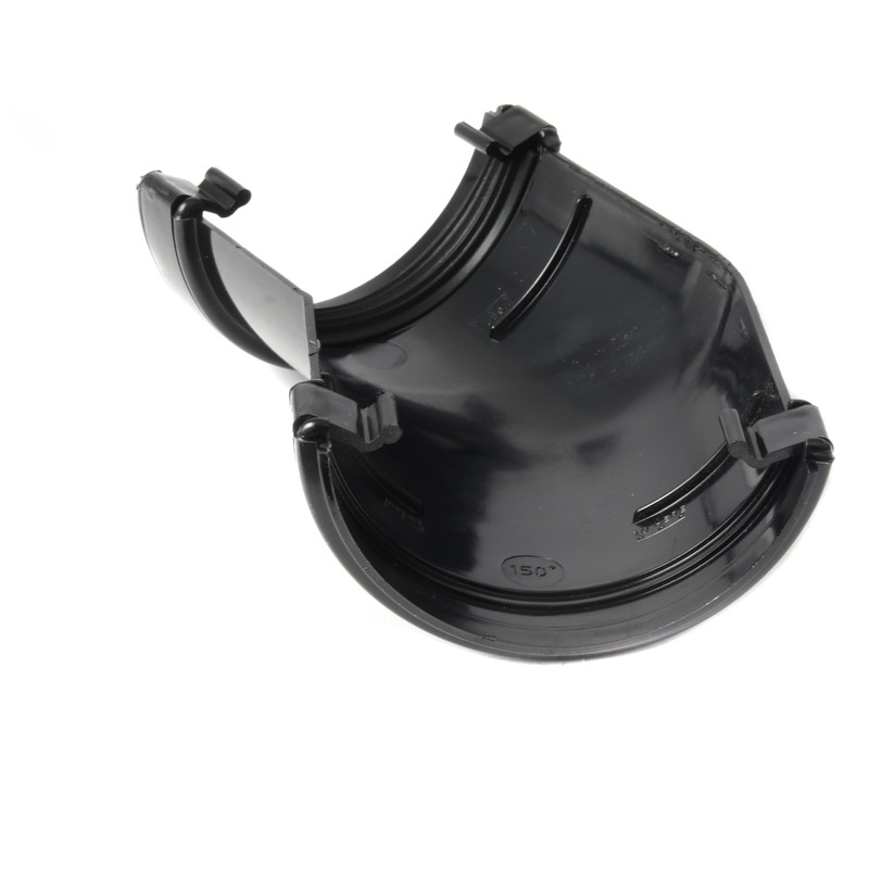 112mm Half Round Gutter Angle 150° Black