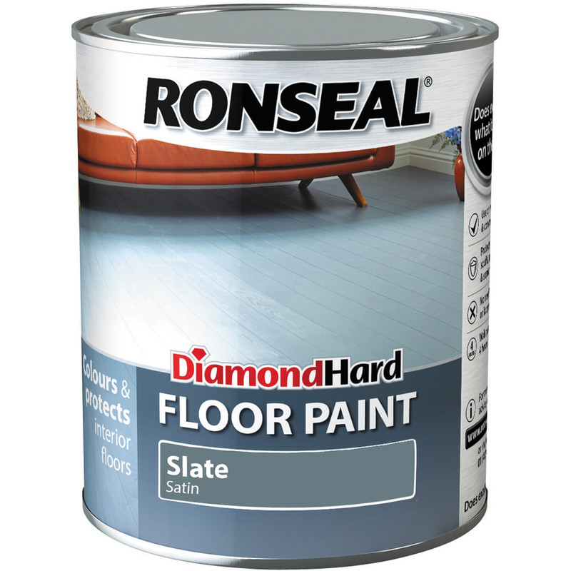 Ronseal Diamond Hard Floor Paint Slate 750ml