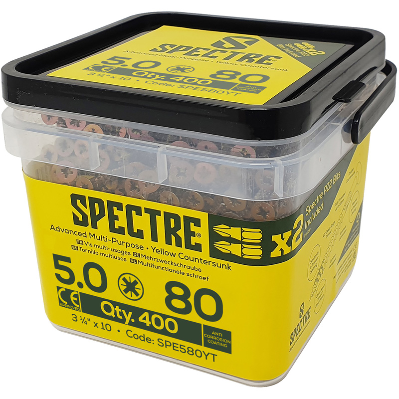 Spectre Woodscrew Tub 5.0x80mm