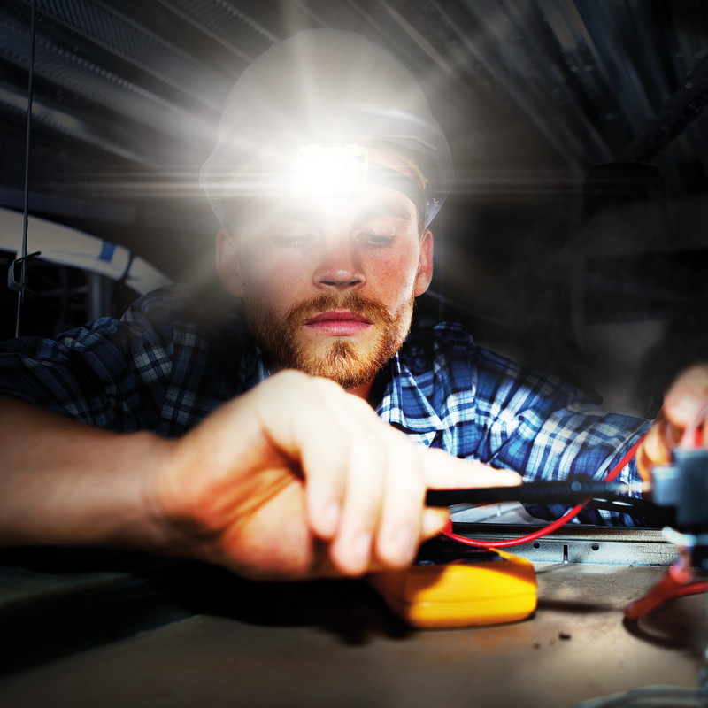 Luceco Rechargeable PIR Inspection Head Torch 3W 6500K