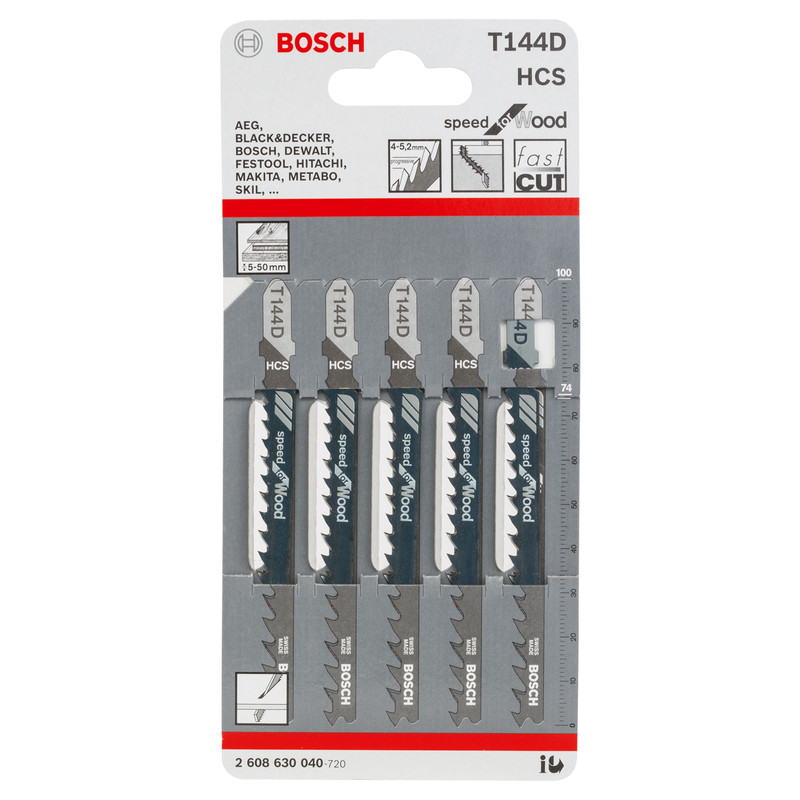 Bosch Bayonet Jigsaw Blade T144D Wood
