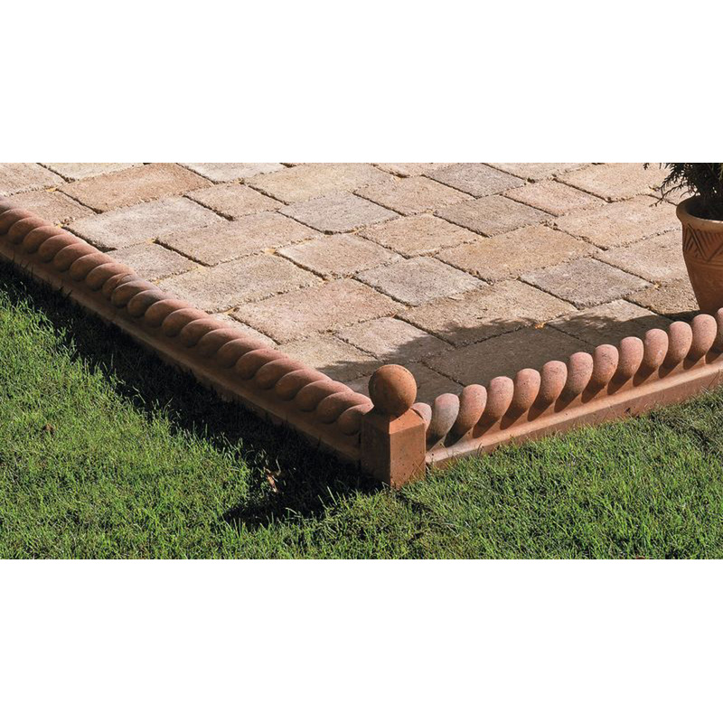 Marshalls Victorian Rope Top Edging Stones Red/Black 590 x 180 x 50mm