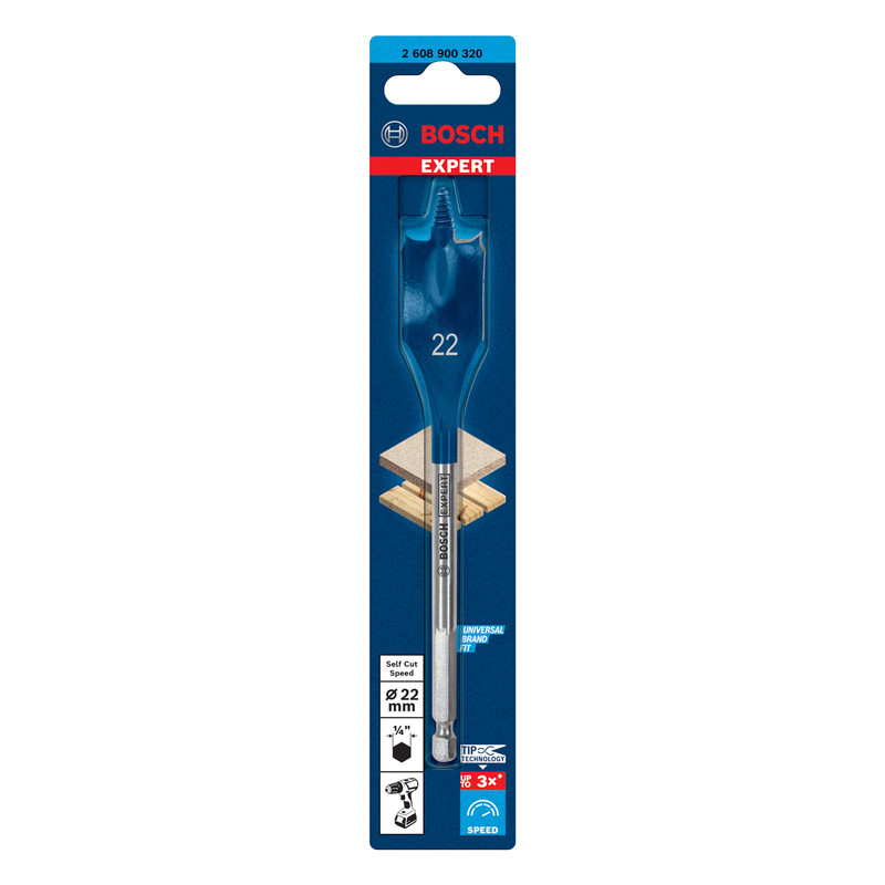 Bosch Expert Self Cut Speed Wood Drill Bit 22 x 152mm