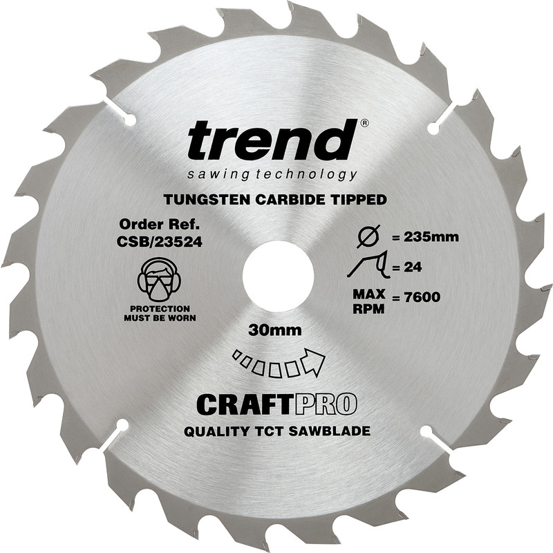 Trend Craft Circular Saw Blade 235 x 24T x 30mm CSB/23524