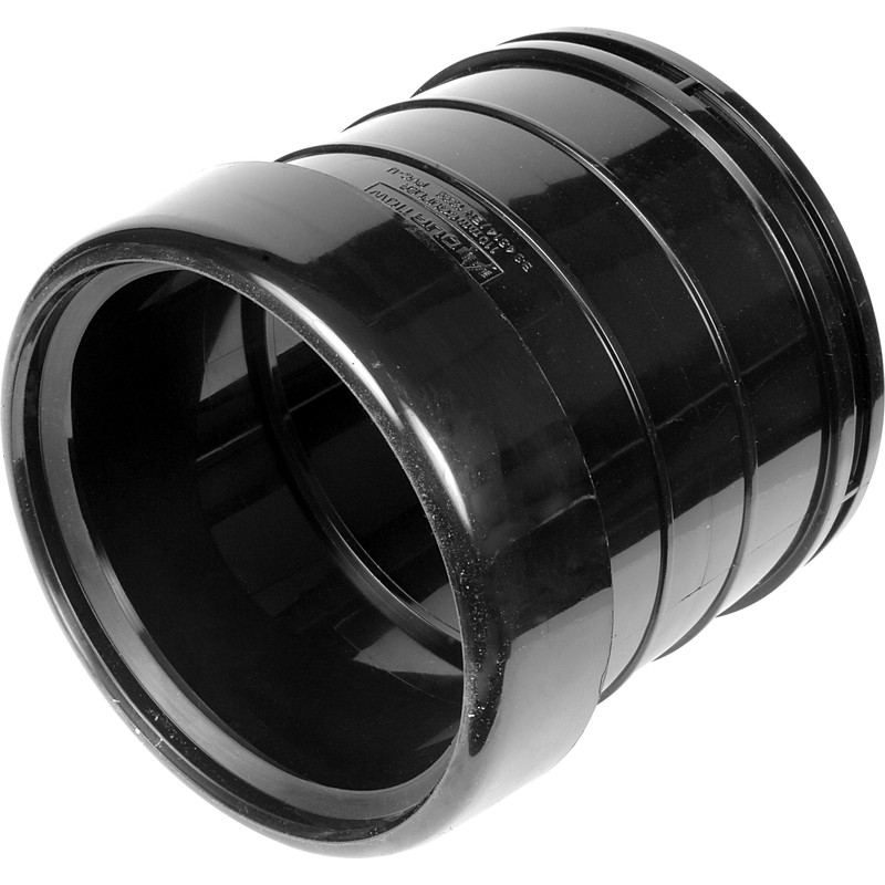 Coupling 110mm Single Socket Black