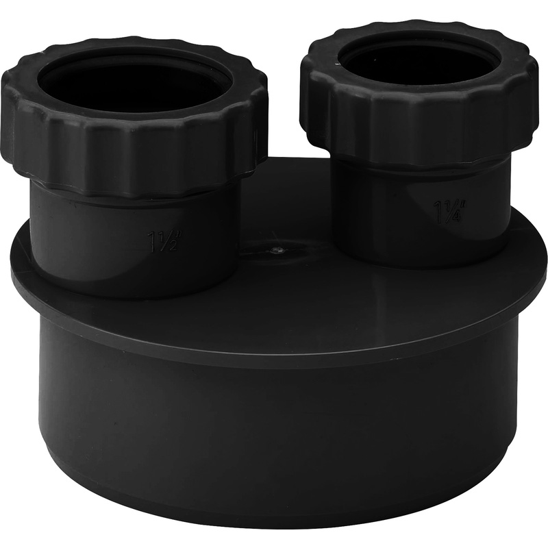 Double Waste Adaptor 32/40mm Black
