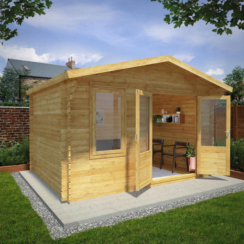 Mercia Retreat Log Cabin 4m x 3m - 28mm Double Glazed