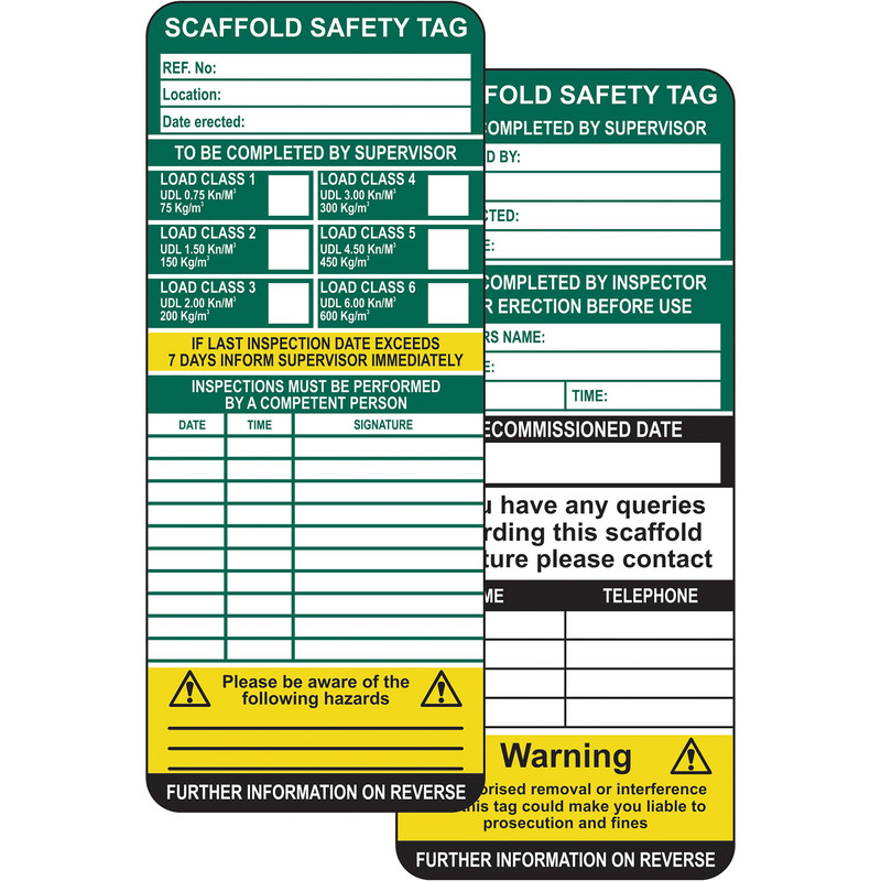 Scaffold Tag Inserts