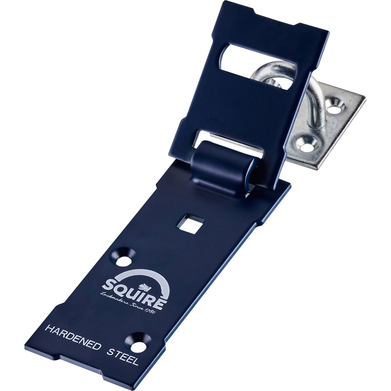Squire Hardened Steel Hasp & Staple Black 152 x 44mm