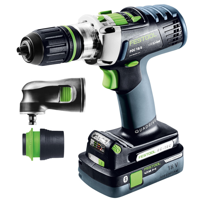 Festool PDC 18/4 18V Cordless Combi Drill 1 x 5.2Ah & 1 x 4.0Ah