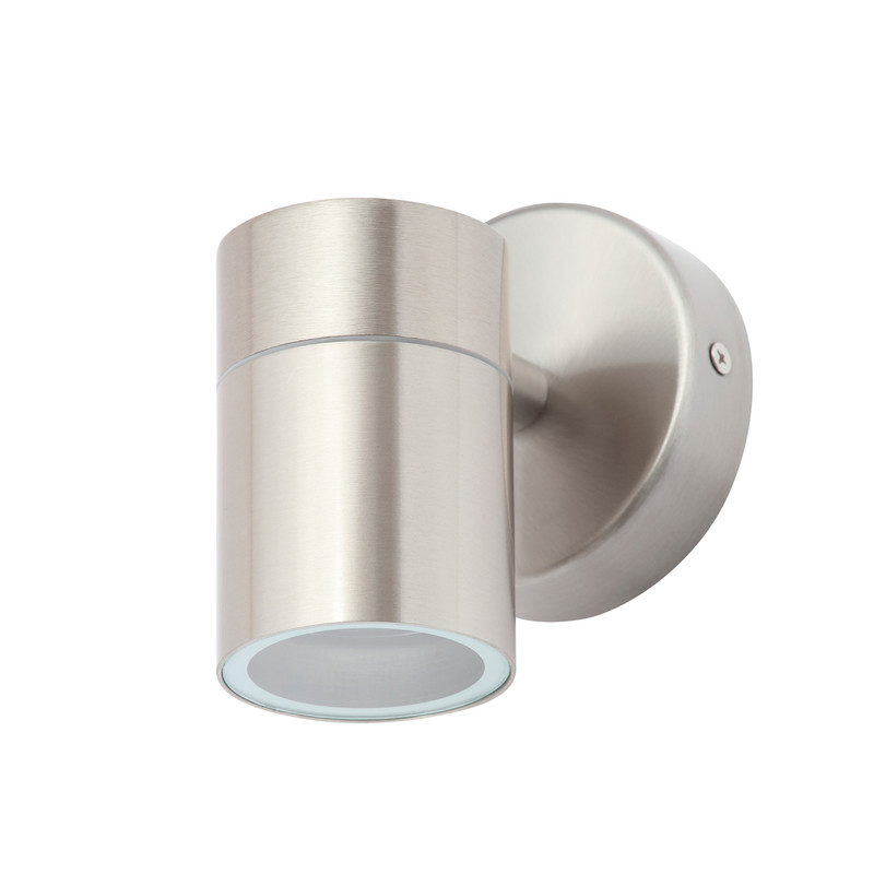 Leto Stainless Steel Up or Down Wall Light IP44 GU10 1 x 35W Max