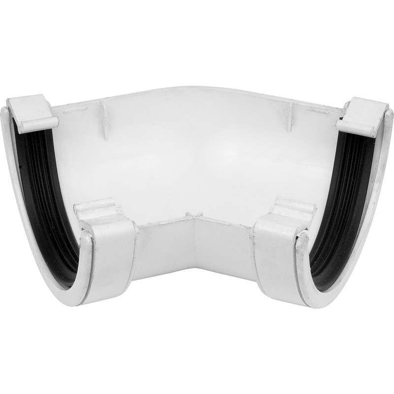 112mm Half Round Gutter Angle 120° White