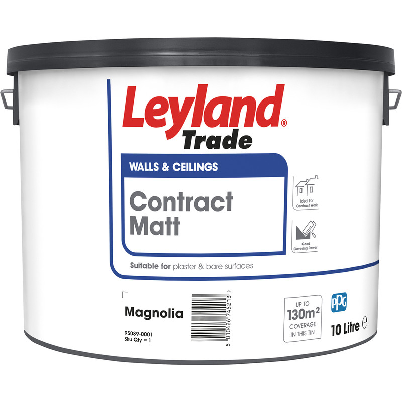 Leyland Trade Contract Matt Emulsion Paint 10L Magnolia