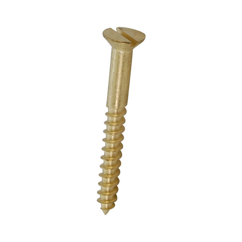 Countersunk Brass Slotted Screw 1" x 6