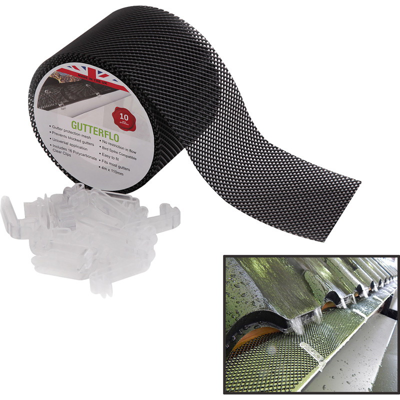 GutterFlo Gutter Guard With Clips 4m x 110mm