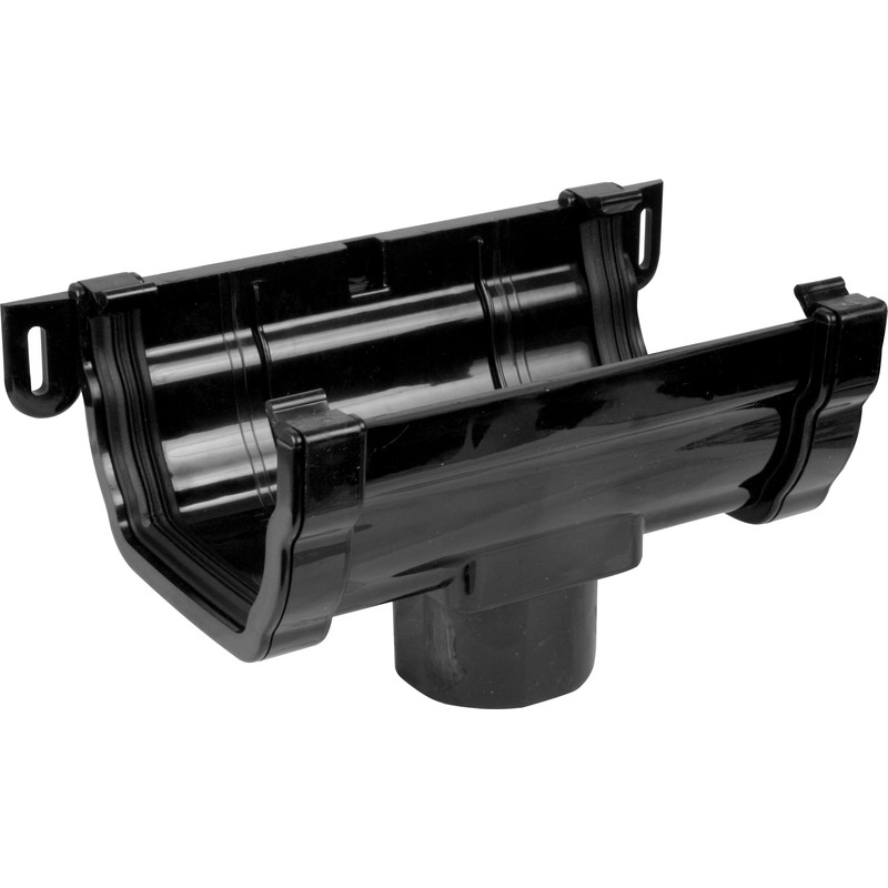 120mm Ogee Running Outlet Black