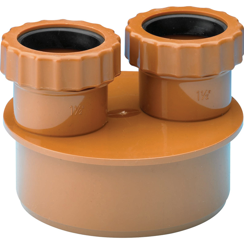 Underground Waste Adaptor 40/40mm Double