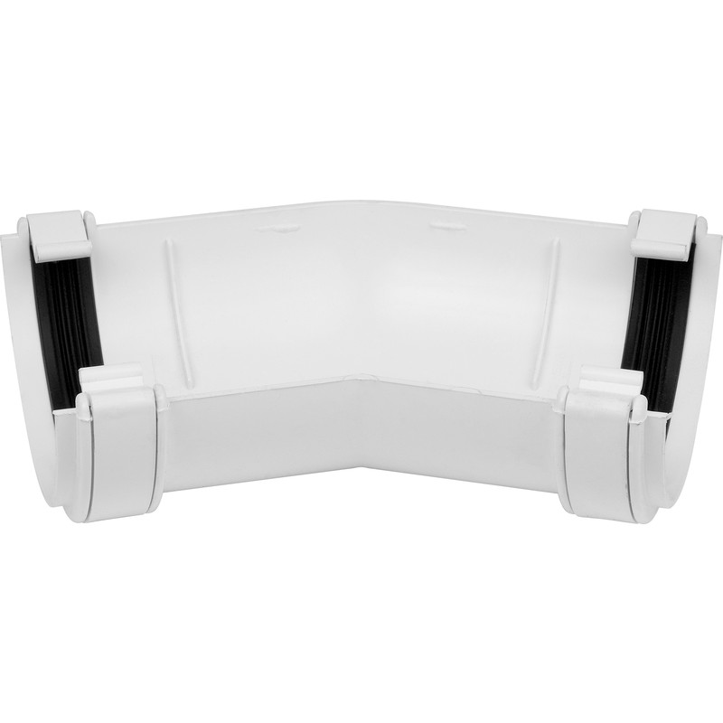 112mm Half Round Gutter Angle 150° White
