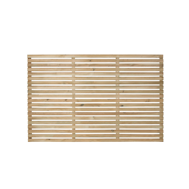 Forest Garden Pressure Treated Contemporary Slatted Fence Panel 6' x 4'