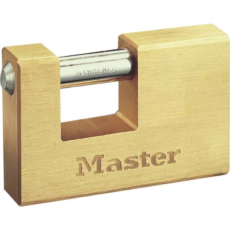 Master Lock Brass Rectangular Horizontal Padlock 63 x 10 x 13mm