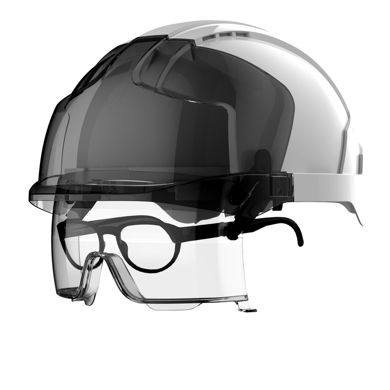 JSP EVO VISTAlens Safety Helmet with Integrated Eyewear One Size