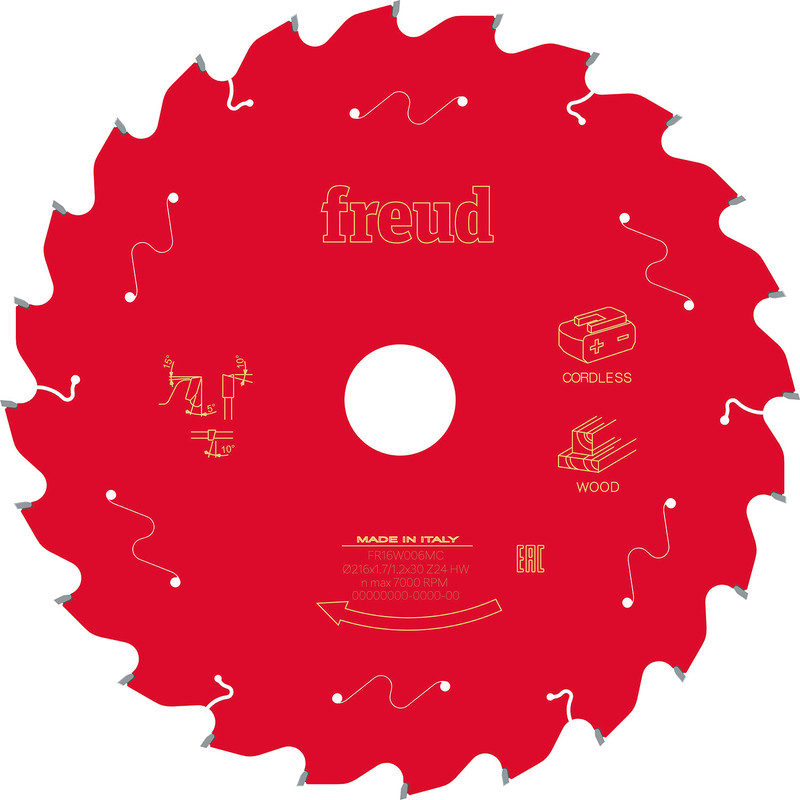 Freud Cordless Mitre Saw Blade 216 x 30 x T24