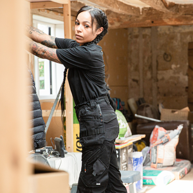 Scruffs Women's Trade T-Shirt Black Size 14