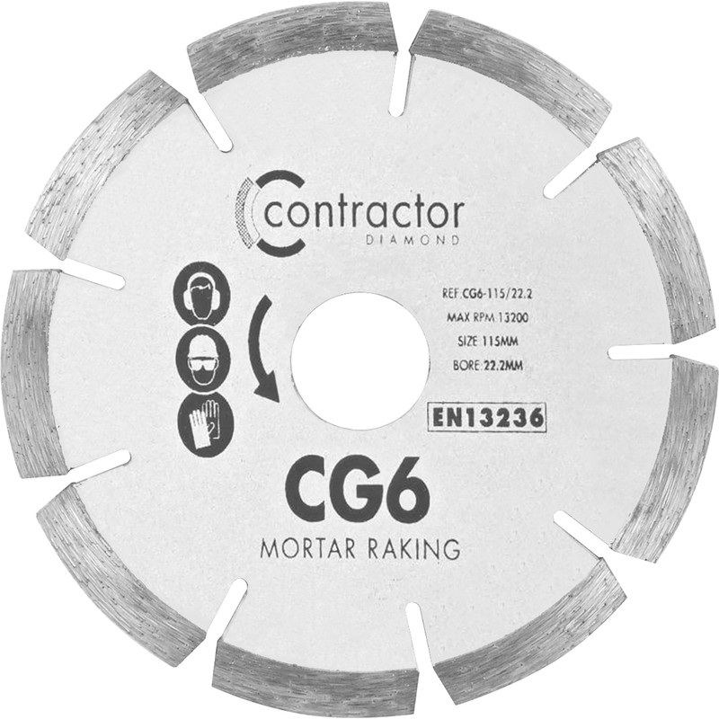 Spectrum CG6 Mortar & Brick Raking Diamond Blade 115 x 22mm