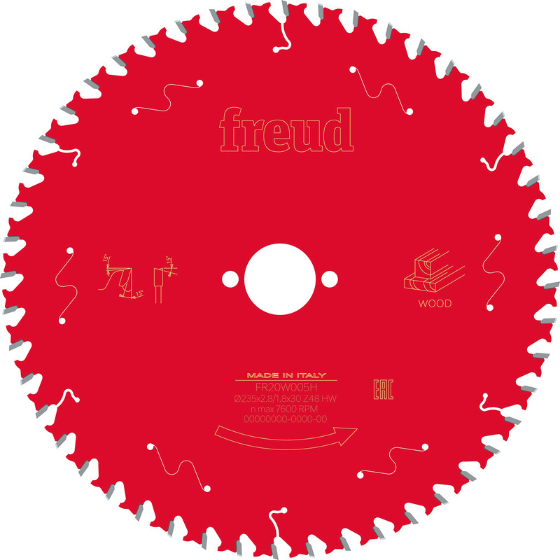 Freud Circular Saw Blade 235 x 30 x T48