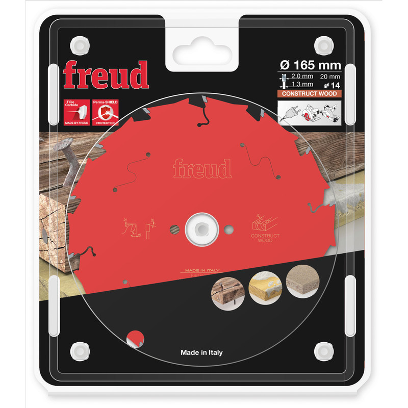 Freud Construction Circular Saw Blade 165 x 20 x T14