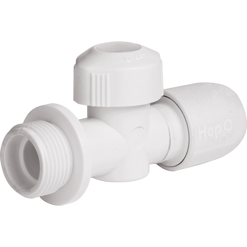 Hep2O Appliance Valve White 15mm x 15mm x 3/4" BSPP