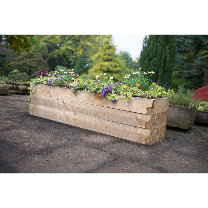 Forest Garden Caledonian Trough Raised Bed 42cm (h) x 180cm (w) x 45cm (d)