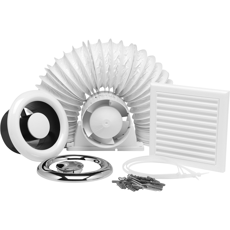 Xpelair 100T 100mm Shower Extractor Fan Kit